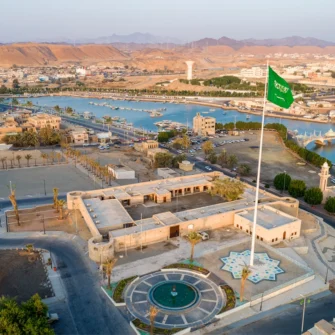 منظر جوي لمبانٍ في مدينة سعودية